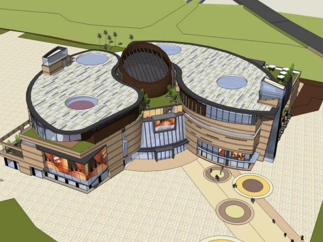 Sketchup综合体模型|多层商业综合体，现代风格