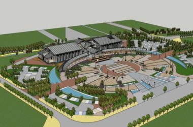 Sketchup酒店模型|温泉酒店，现代中式风格-BIM建筑网