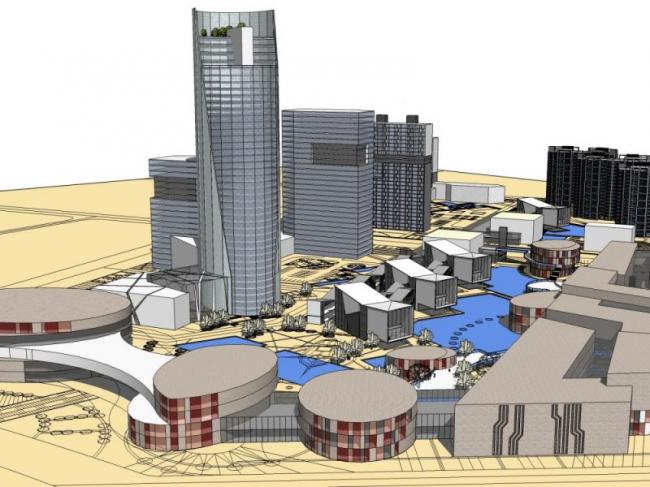 Sketchup综合体模型|超高层城市综合体，住宅，办公，现代风格