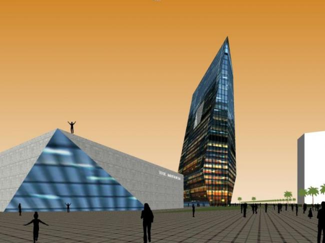 Sketchup文化模型|多层艺术中心，文化建筑，现代风格