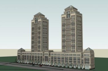 Sketchup综合体模型|多高层城市综合体，住宅，商业，古典风格-BIM建筑网