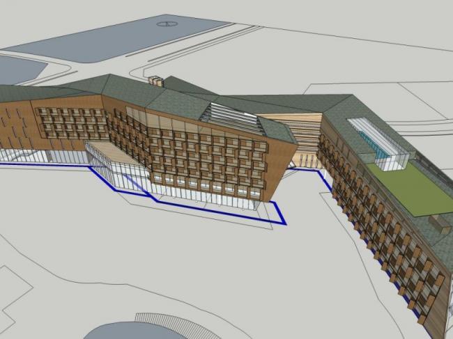 Sketchup酒店模型|多层酒店，现代风格