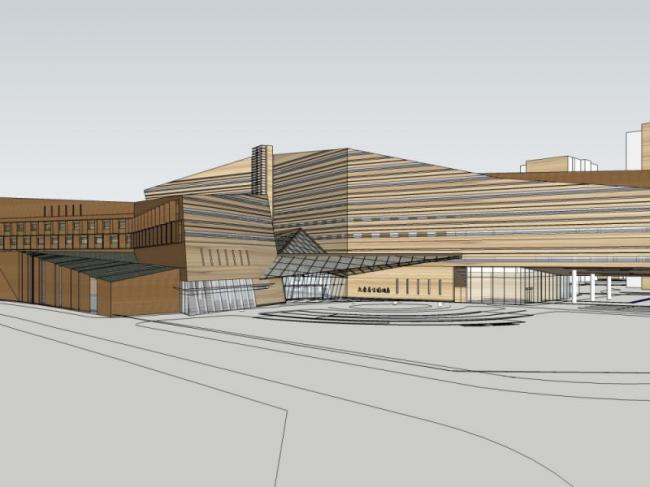 Sketchup酒店模型|多层酒店，现代风格