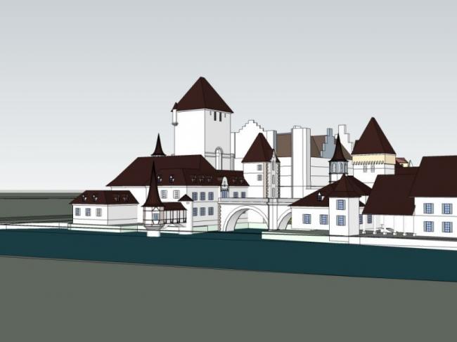 Sketchup酒店模型|多层度假酒店，古典风格