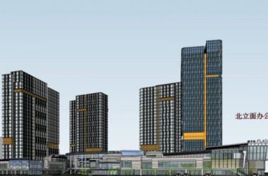 Sketchup综合体模型|多高层商业综合体，住宅，办公，现代风格-BIM建筑网