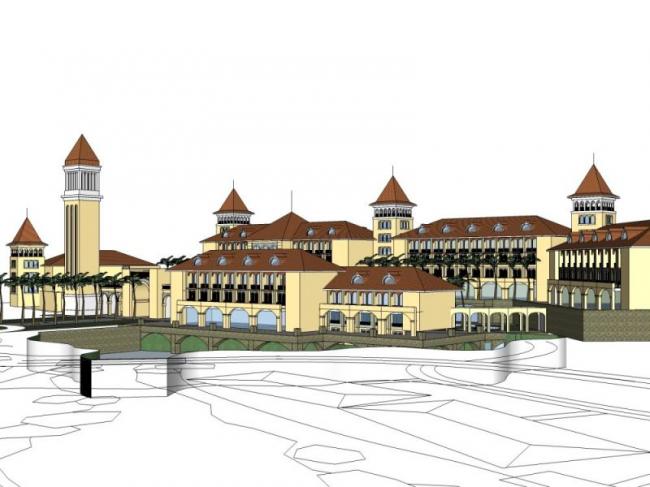 Sketchup酒店模型|多层酒店，古典风格