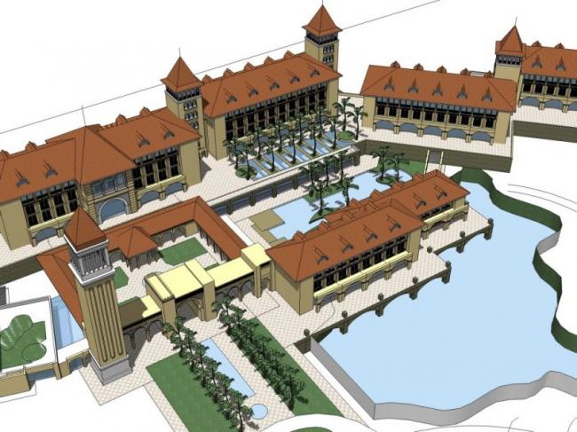 Sketchup酒店模型|多层酒店，古典风格