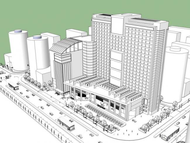 Sketchup综合体模型|多高层商业综合体，住宅，现代风格