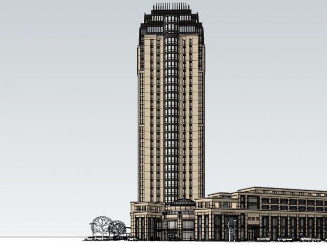 Sketchup酒店模型|高层酒店，现代风格