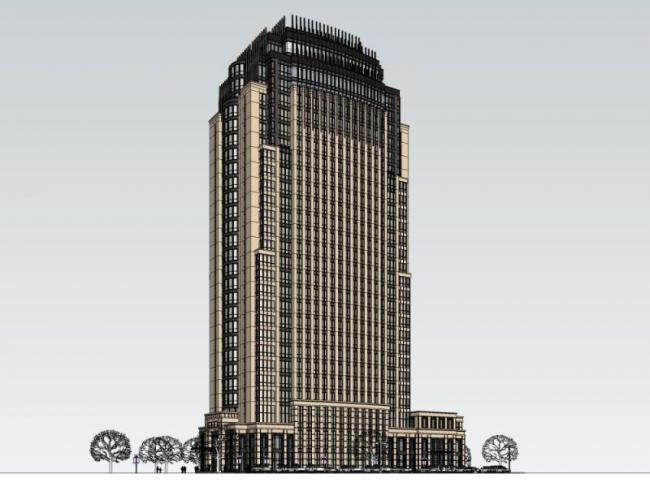 Sketchup酒店模型|高层酒店，现代风格