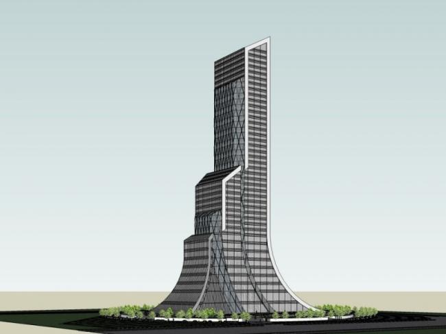Sketchup综合体模型|超高层城市综合体，办公，现代风格