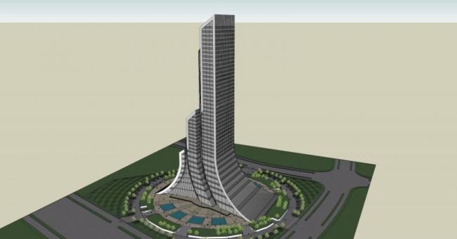 Sketchup综合体模型|超高层城市综合体，办公，现代风格