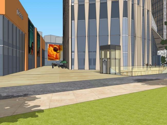 Sketchup办公模型|超高层办公楼，现代风格