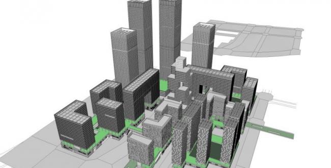 Sketchup综合体模型|超高层城市综合体，住宅，办公，现代风格