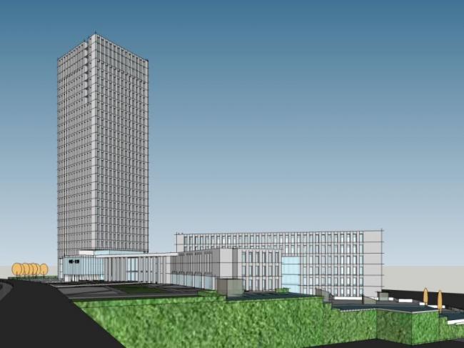 Sketchup综合体模型|超高层城市综合体，商业，办公，现代风格