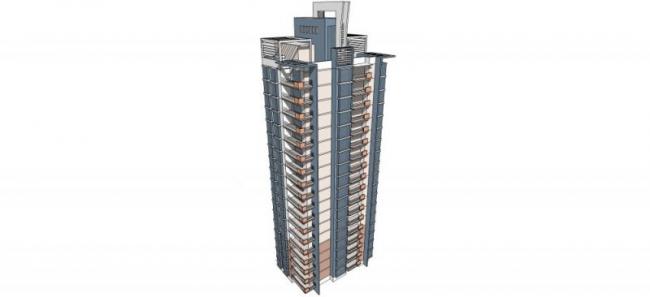 Sketchup住宅模型|高层住宅，现代风格