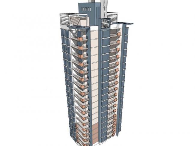 Sketchup住宅模型|高层住宅，现代风格