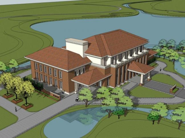 Sketchup商业模型|多层商业建筑，现代风格