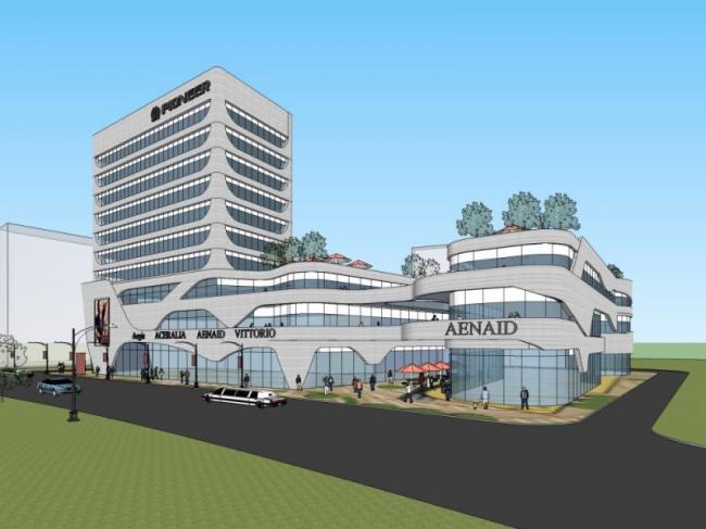 Sketchup综合体模型|多高层商业综合体，酒店，现代风格