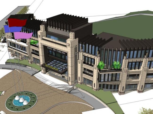 Sketchup商业模型|多层会所，现代风格