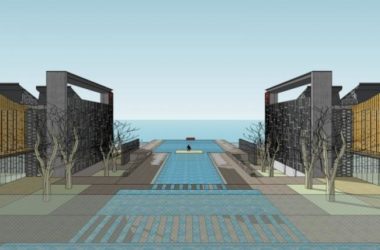 Sketchup酒店模型|多层酒店，现代中式风格-BIM建筑网