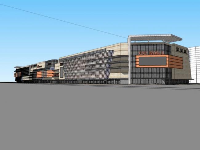 Sketchup商业模型|多层商业，现代风格