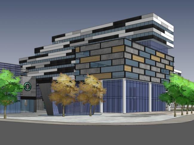 Sketchup商业模型|多层商业街，现代风格