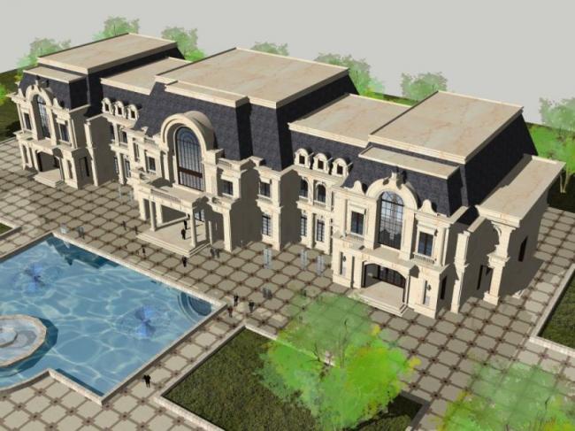 Sketchup商业模型|多层会所，古典风格