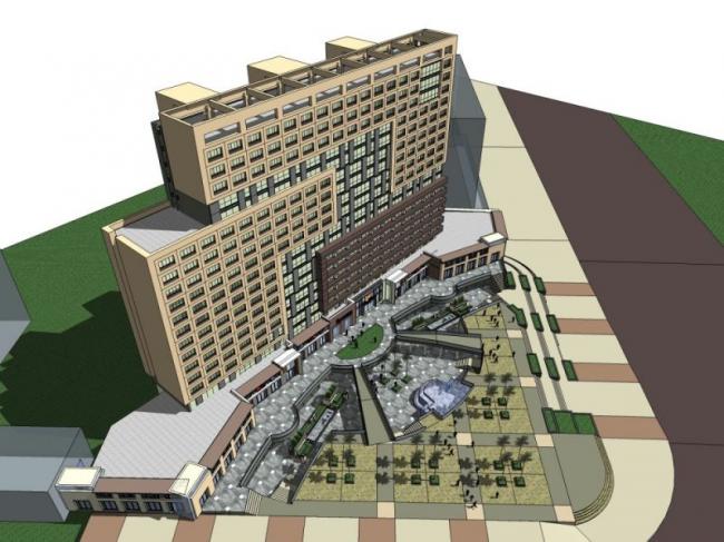 Sketchup综合体模型|多高层商业综合体，住宅，现代风格