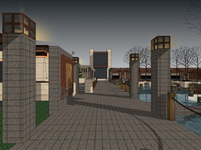 Sketchup商业模型|低层会所，现代风格