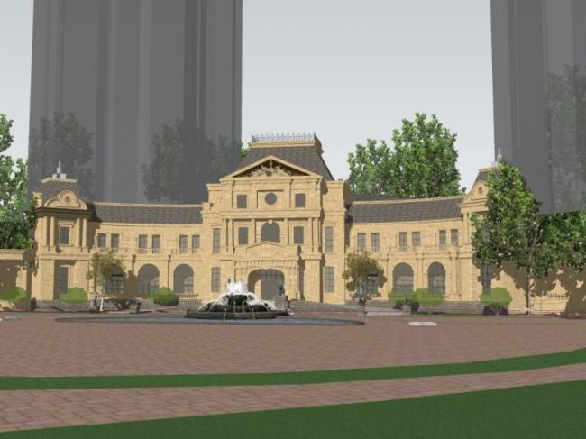 Sketchup商业模型|多层会所，古典风格