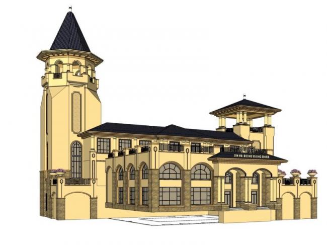 Sketchup商业模型|多层会所，欧式风格