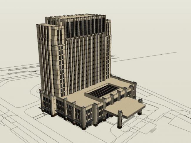 Sketchup商业模型|商业建筑，现代风格