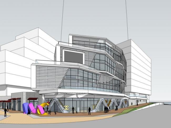 Sketchup商业模型|多层商业建筑，现代风格