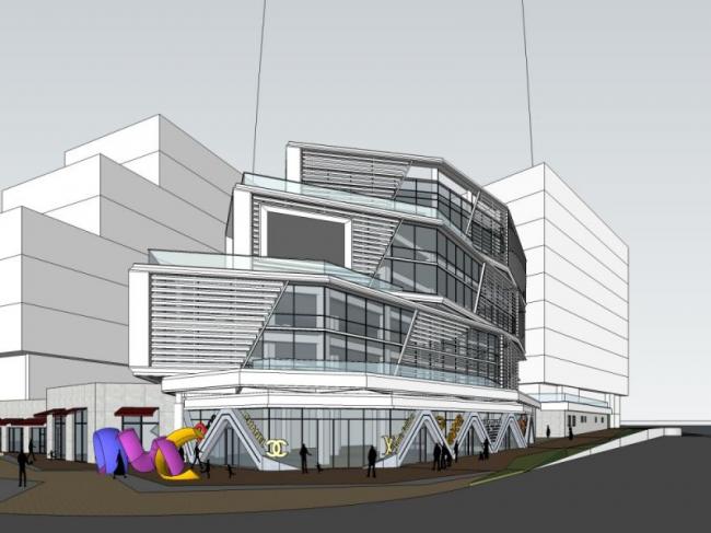 Sketchup商业模型|多层商业建筑，现代风格