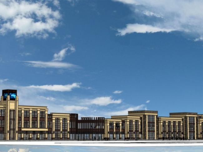 Sketchup商业模型|多层商业街，古典风格