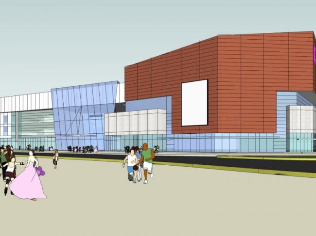 Sketchup综合体模型|多层商业综合体，现代风格