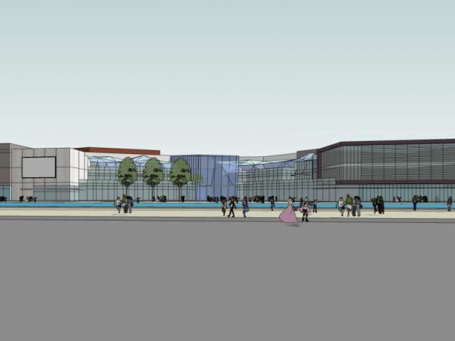 Sketchup综合体模型|多层商业综合体，现代风格