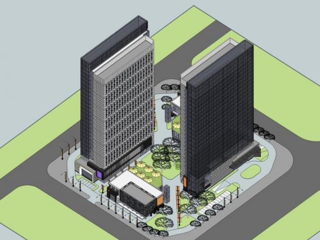 Sketchup综合体模型|超高层商业综合体，办公，酒店，现代风格