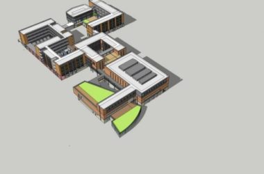 Sketchup学校模型|多层学校，校园教育建筑，现代风格-BIM建筑网