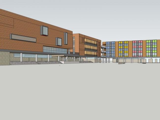 Sketchup学校模型|多层学校，校园教育建筑，现代风格