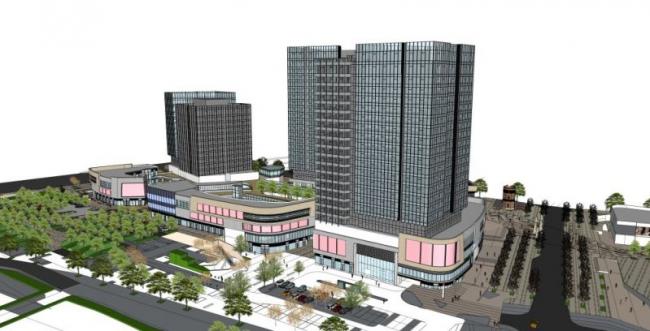 Sketchup商业模型|多高层商业建筑，现代风格