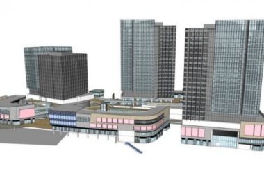 Sketchup商业模型|多高层商业建筑，现代风格-BIM建筑网