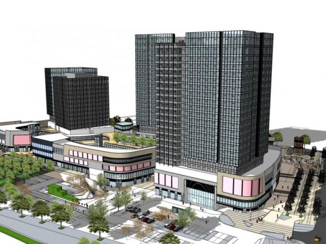 Sketchup商业模型|多高层商业建筑，现代风格