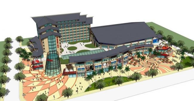 Sketchup商业模型|多高层商业建筑，现代中式风格