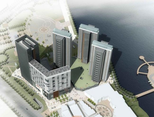 Sketchup综合体模型|超高层综合体，住宅，办公，现代风格