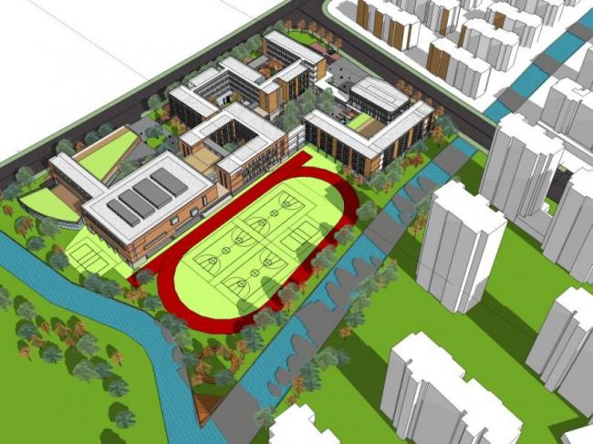 Sketchup学校模型|多层学校，校园教育建筑，现代风格