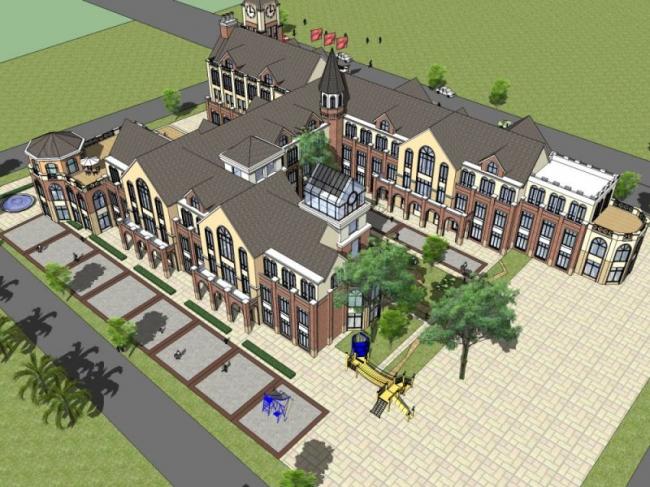 Sketchup商业模型|多层会所，欧式风格