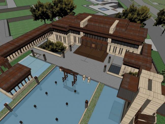 Sketchup商业模型|低层会所，现代风格