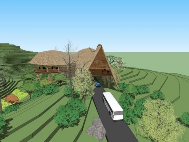 Sketchup景观模型|瞭望台景观，现代风格